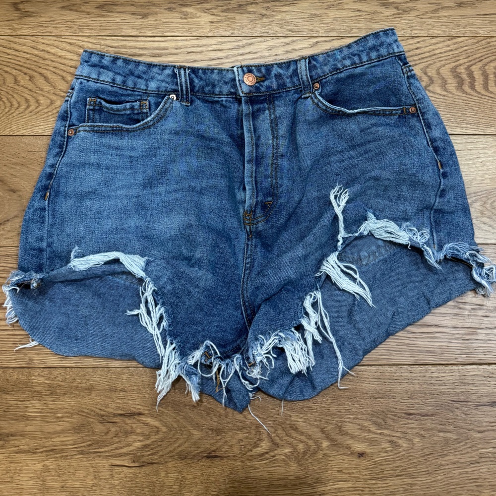 Wild Fable Blue Distressed Jean Shorts - Womens 12 Denim Shorts